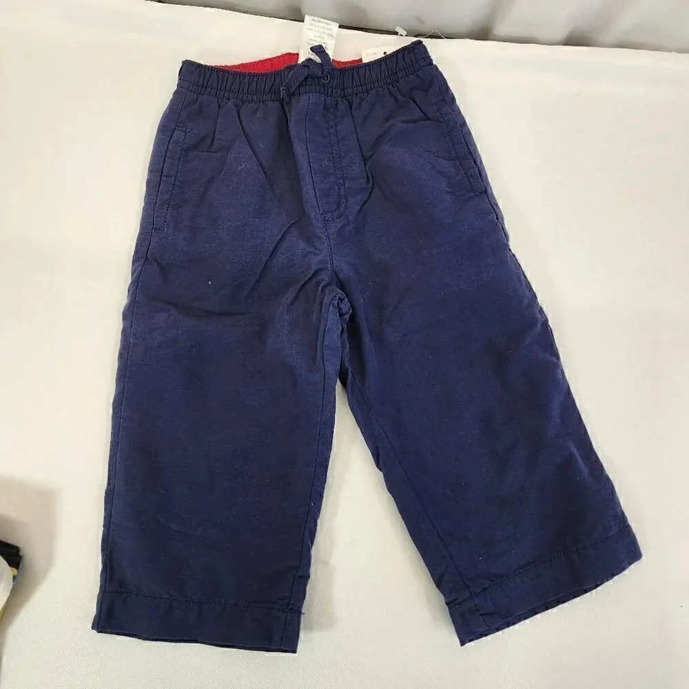 Gymboree Long-Sleeve Polo Stripe and Navy Pant Set Boys Size 18-24 mos NWT